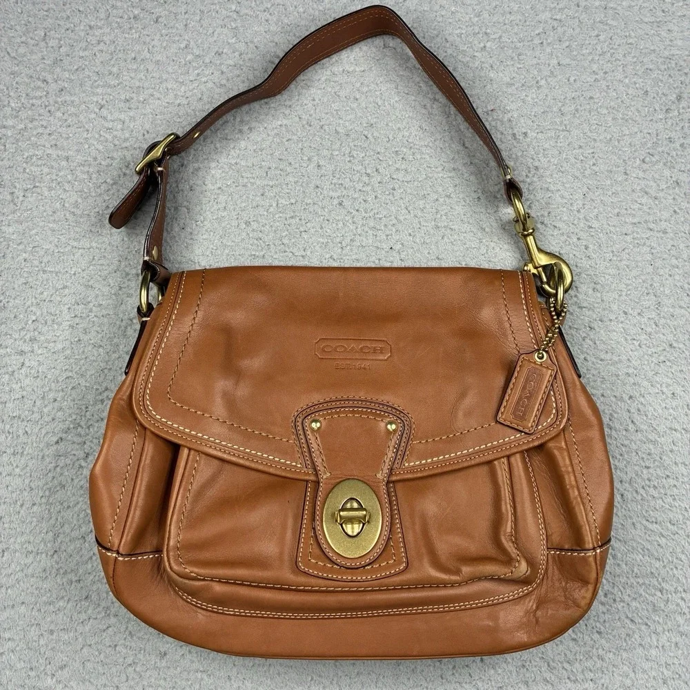 Coach Legacy Ali Brown Leather Shoulder Bag F12854 65th Anniversary Purse